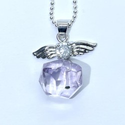 Angel Inspired Faceted Amethyst Gemstone Pendant